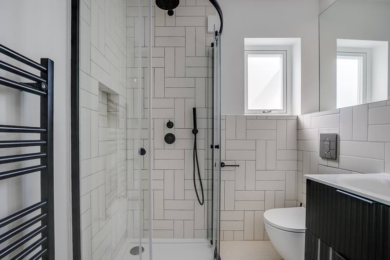 Herringbone metro tiles