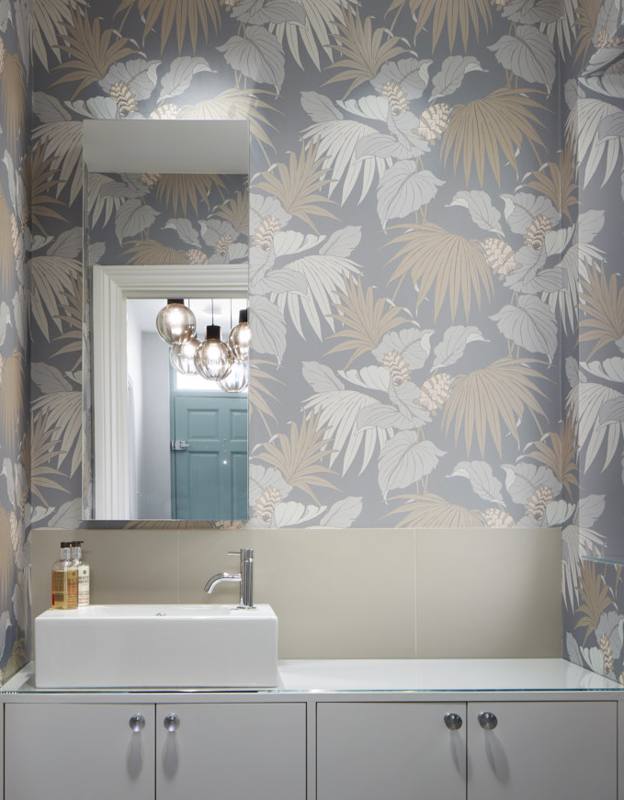 Feature wallpaper & basin