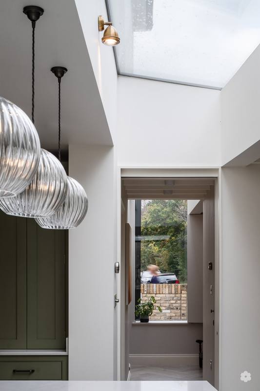 Ribbed glass pendants